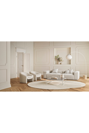   Rounded Textured Wool Rug | Oroa.com