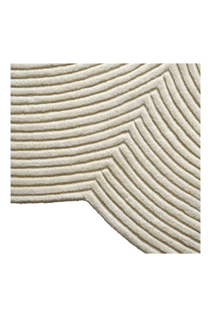   Rounded Textured Wool Rug | Oroa.com