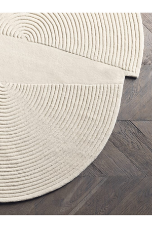  Rounded Textured Wool Rug | Oroa.com