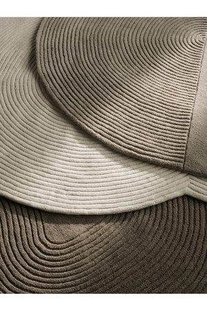   Rounded Textured Wool Rug | Oroa.com