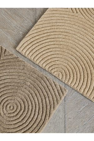   Rounded Textured Wool Rug | Oroa.com