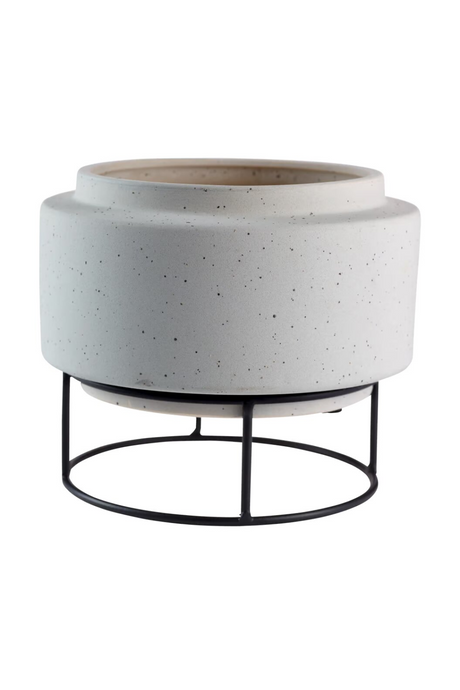   Gray Textured Flowerpot | Oroa.com