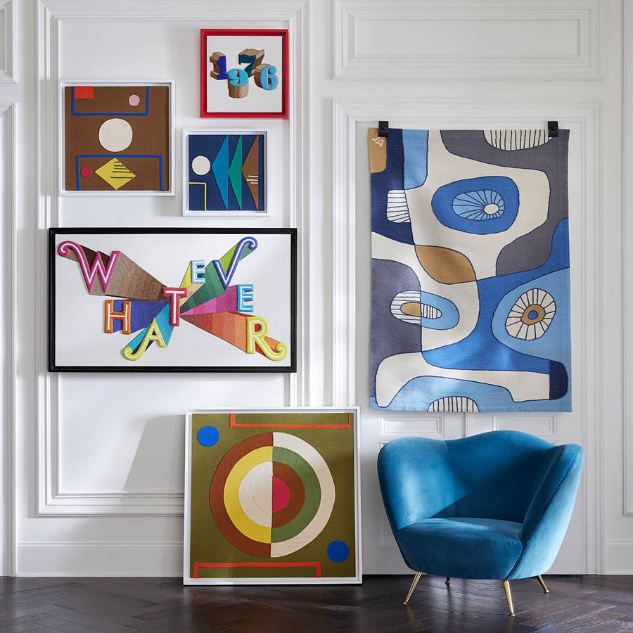   Shapes Embroidered Cord Art | Oroa.com