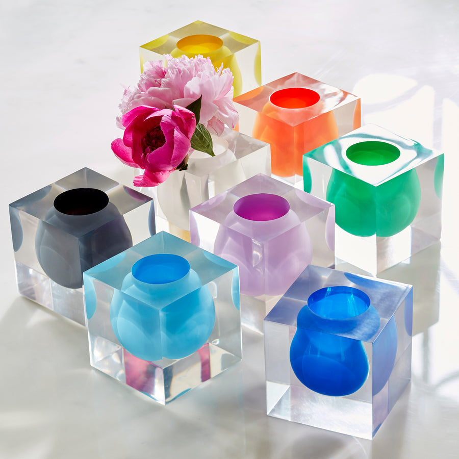   Orange Mini Scoop Vase | Oroa.com