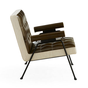   Tufted Green Leather Lounge Chair | Oroa.com