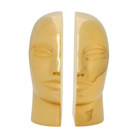   Brass Face Bookends | Oroa.com