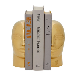   Brass Face Bookends | Oroa.com