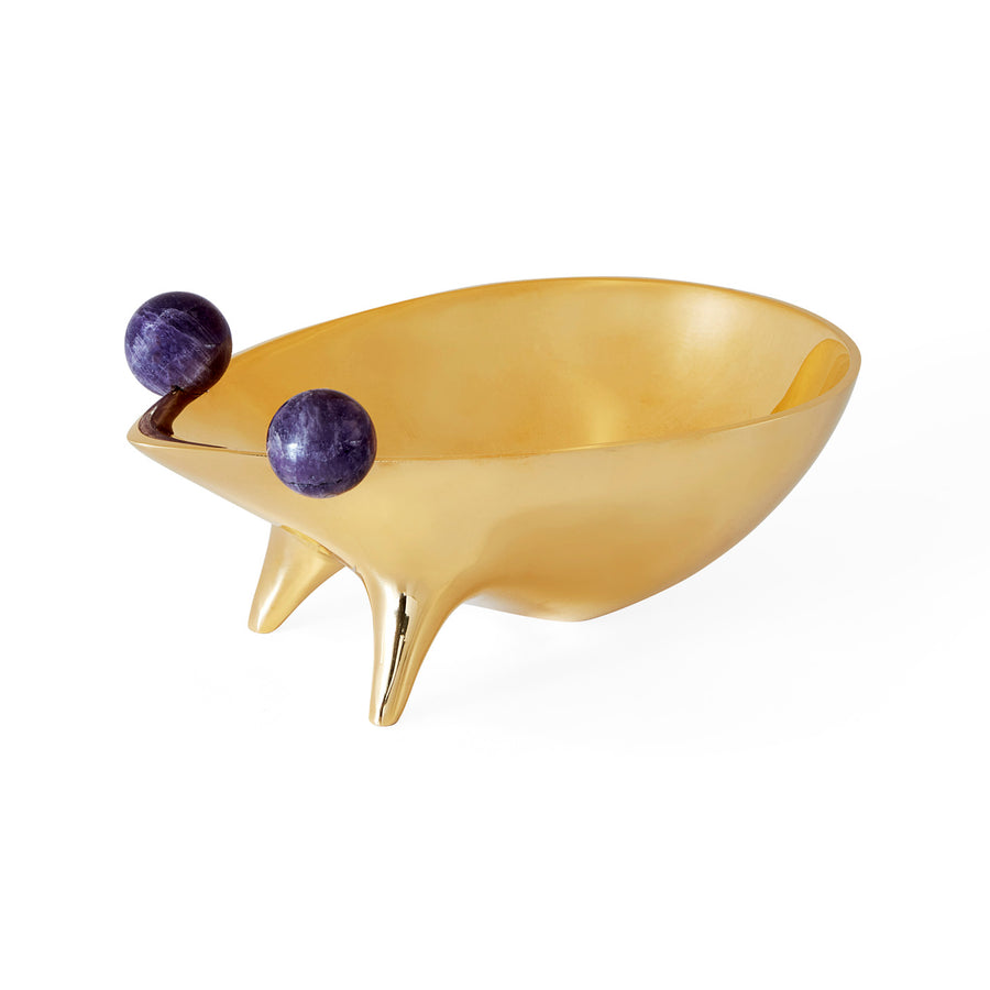   Amethyst Accent Brass Bowl | Oroa.com