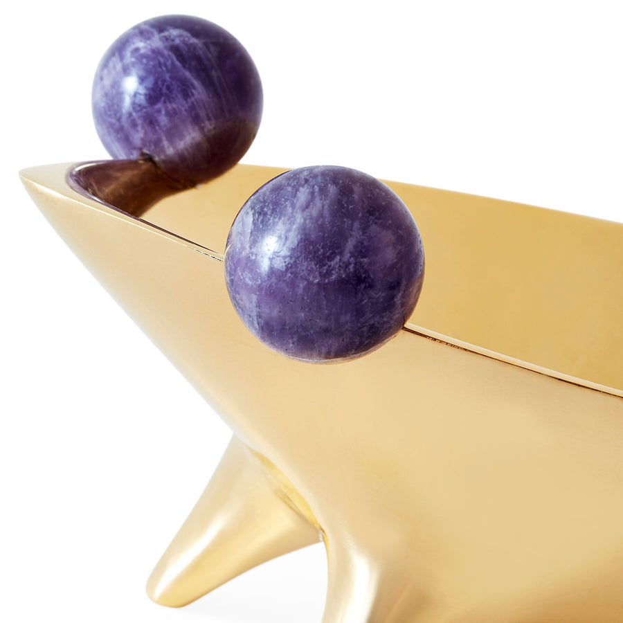   Amethyst Accent Brass Bowl | Oroa.com