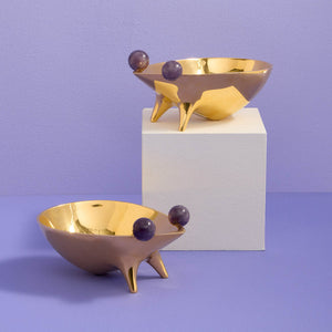   Amethyst Accent Brass Bowl | Oroa.com
