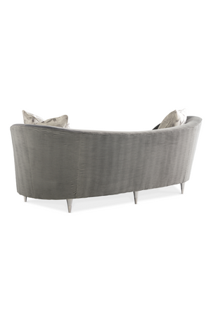   Gray Velvet Curved Sofa | Oroa.com