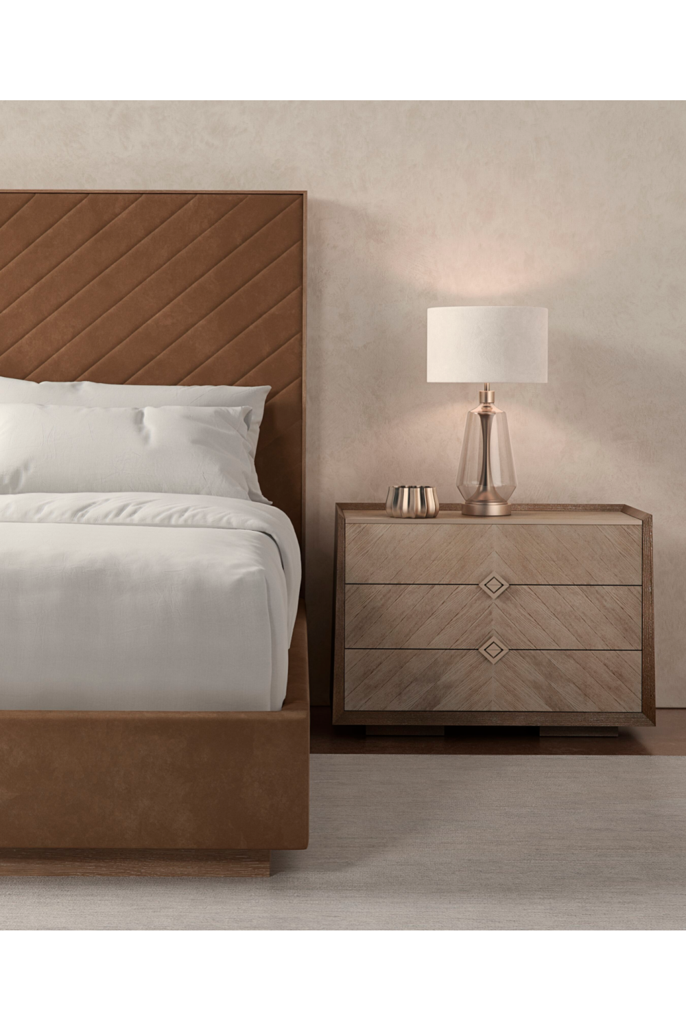   Chevron Patterned Nightstand | Oroa.com