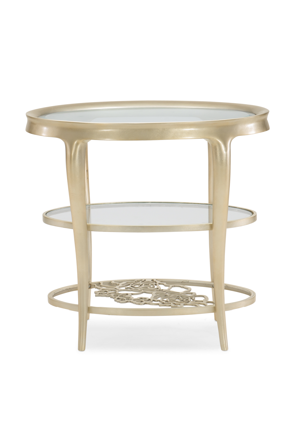   Oval Glass Top Side Table | Oroa.com