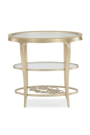   Oval Glass Top Side Table | Oroa.com