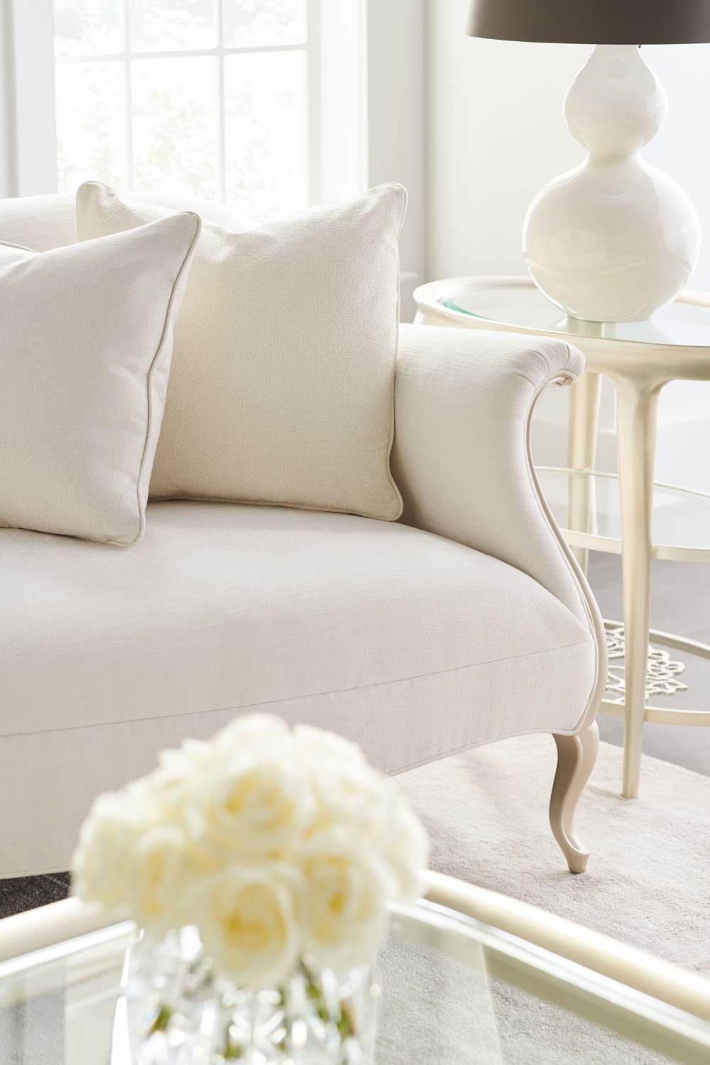   Oval Glass Top Side Table | Oroa.com