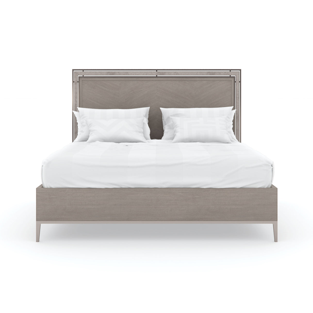   Wooden Herringbone Queen Bed | Oroa.com