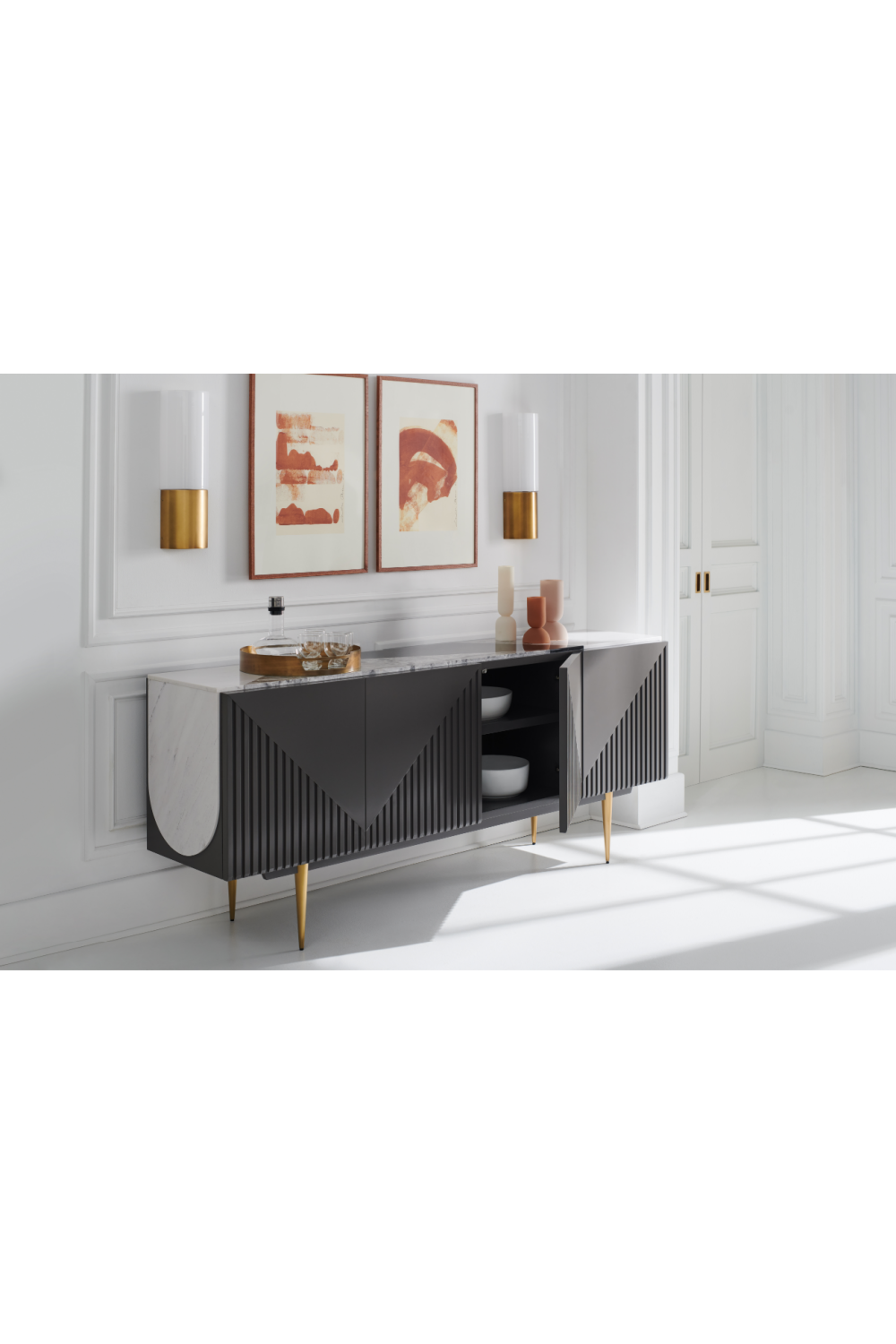   Slatted Modern Sideboard | Oroa.com