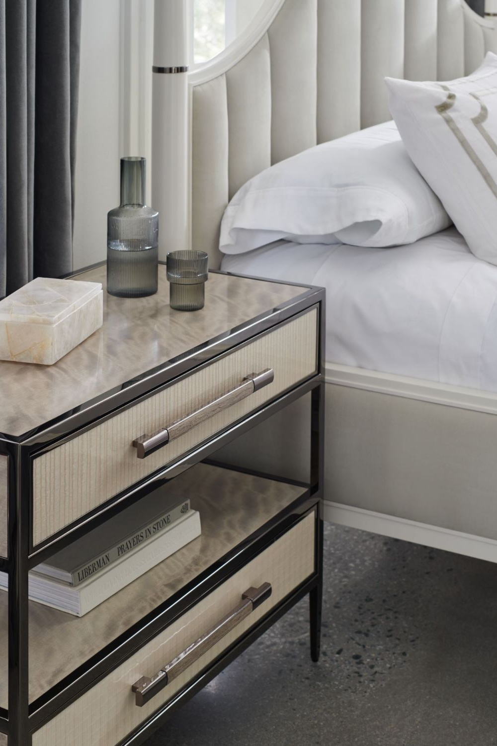   Bronze Framed Nightstand | Oroa.com