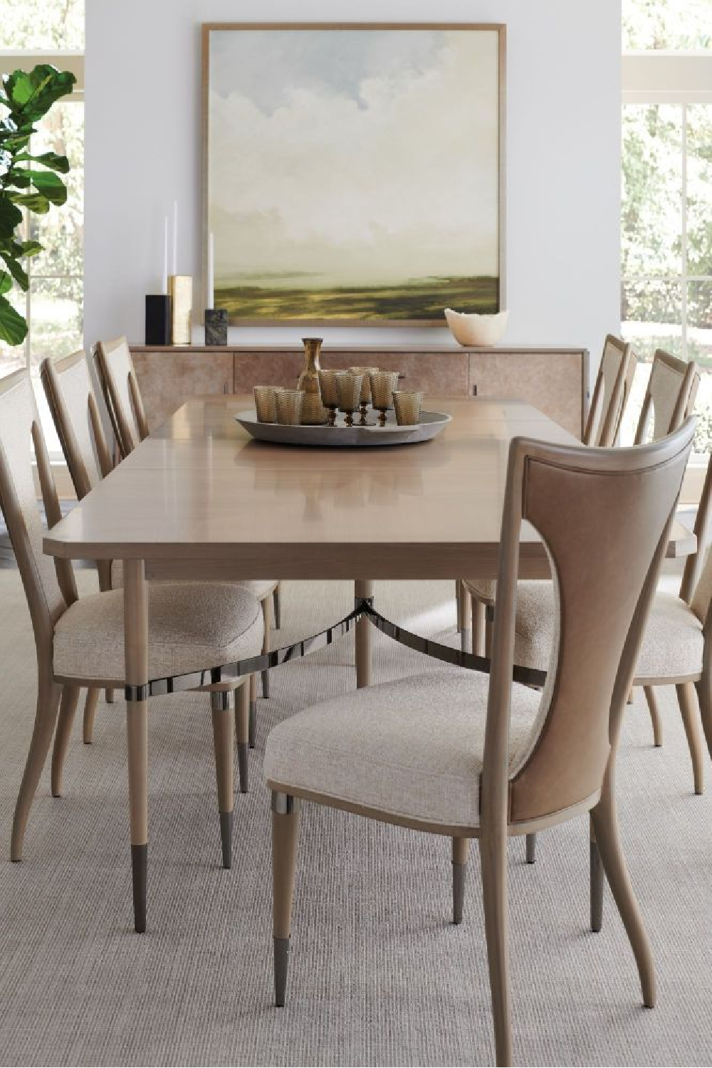   Beige Extendable Dining Table | Oroa.com