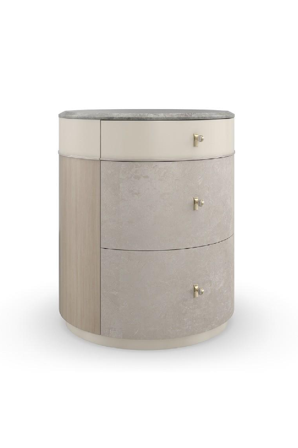   Curved Metallic Nightstand | Oroa.com