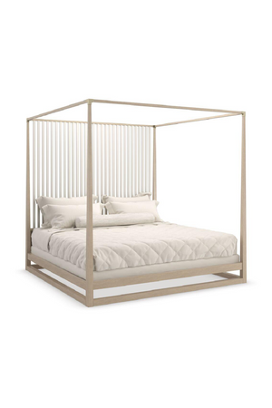   Light Oak Canopy Bed | Oroa.com