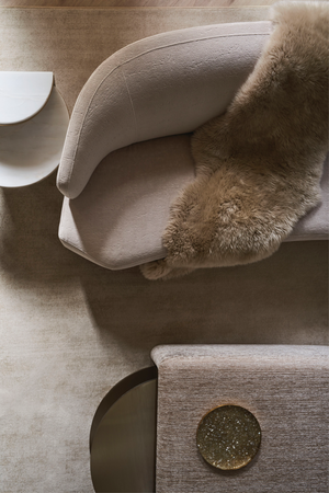   Gold Semi-Circle Cocktail Table | Oroa.com