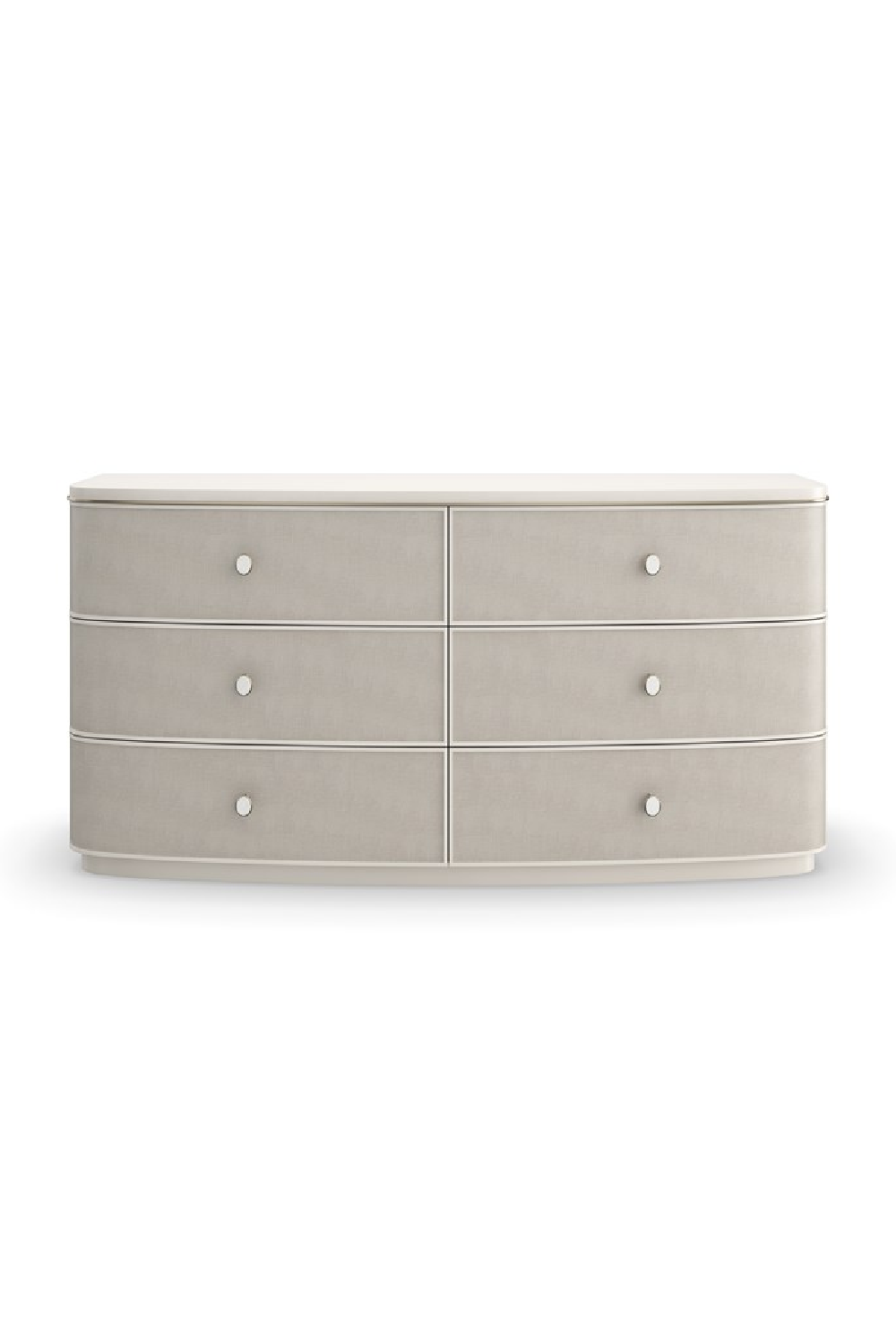   Cream Linen 6-Drawer Dresser | Oroa.com