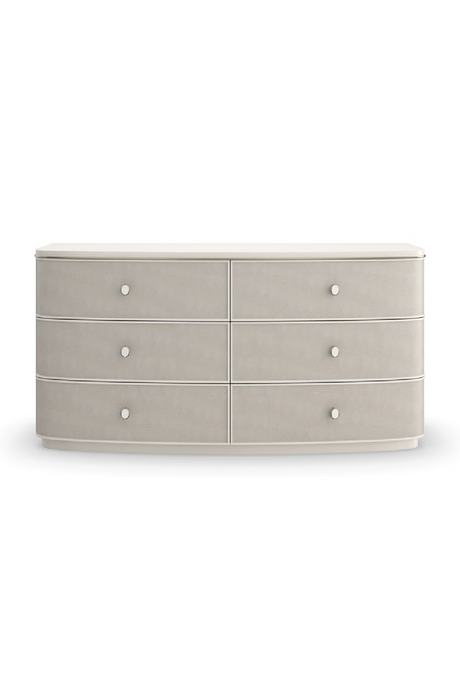   Cream Linen 6-Drawer Dresser | Oroa.com