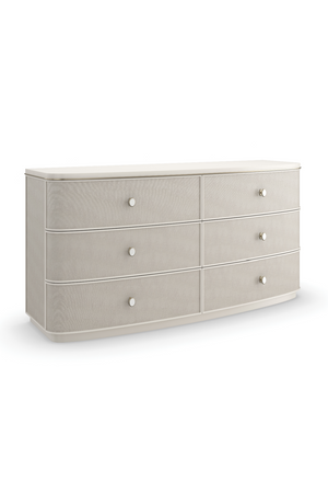   Cream Linen 6-Drawer Dresser | Oroa.com