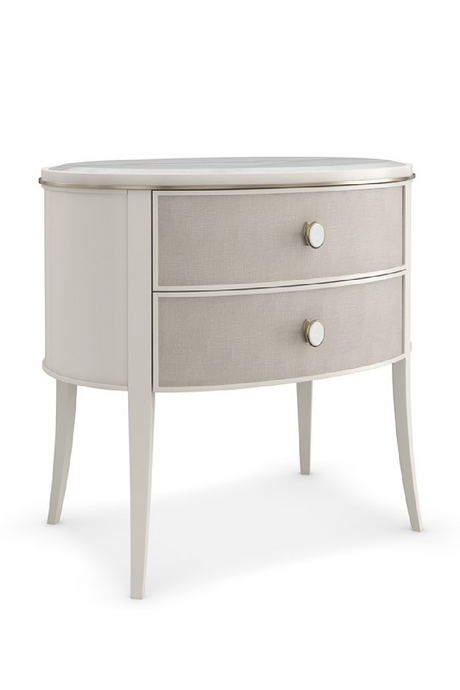   Marble Top 2-Drawer Nightstand | Oroa.com