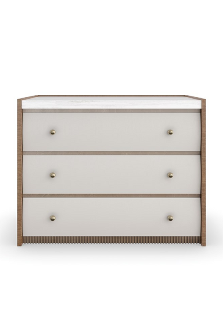   Sycamore Panel 3-Drawer Nightstand | Oroa.com