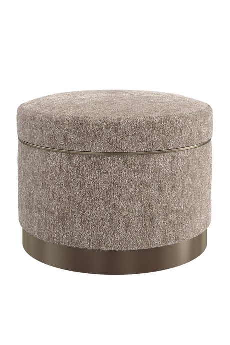   Round Chenille Storage Ottoman | Oroa.com