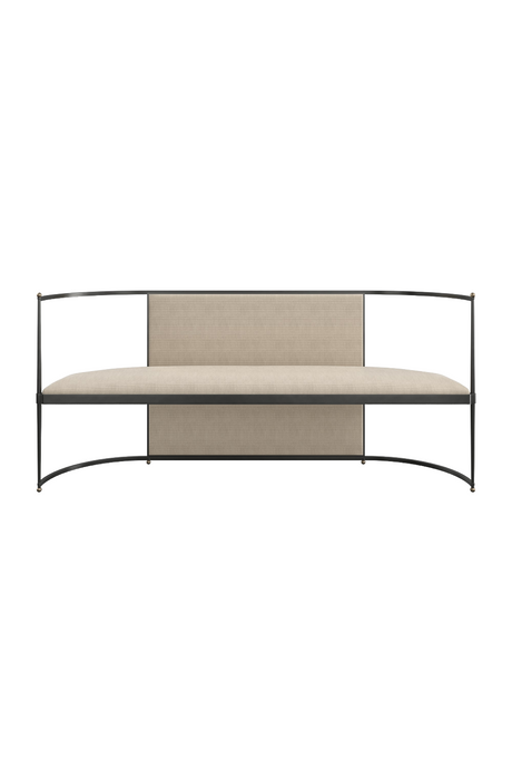   Metal Framed Wool Bench | Oroa.com