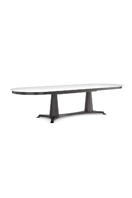   Oval Tempered Glass Dining Table | Oroa.com