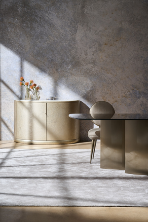   Gold 4-Column Base Dining Table | Oroa.com