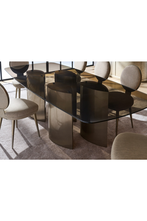   Gold 4-Column Base Dining Table | Oroa.com
