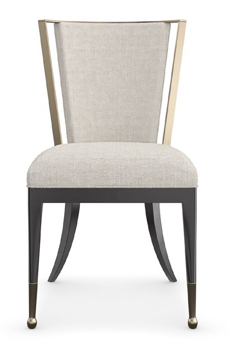   Ivory Linen-Blend Dining Chair | Oroa.com