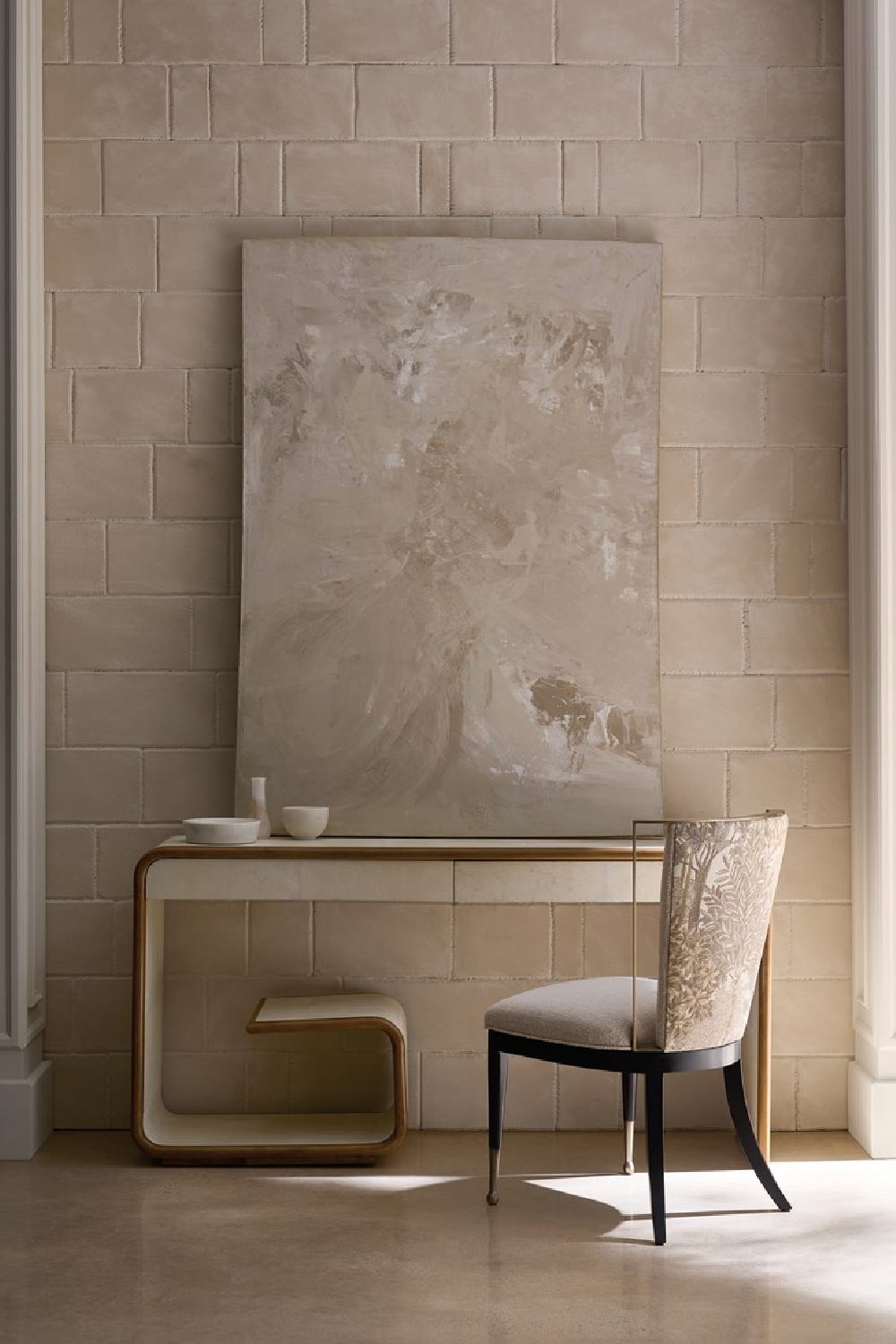   Ivory Linen-Blend Dining Chair | Oroa.com