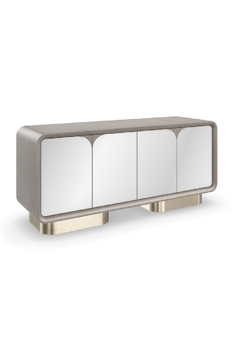   Mirrored 4-Door Media Unit | Oroa.com