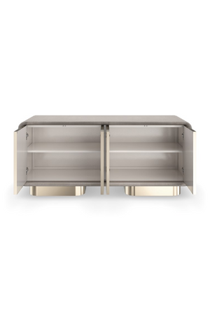   Mirrored 4-Door Media Unit | Oroa.com