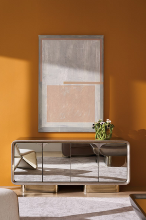   Mirrored 4-Door Media Unit | Oroa.com
