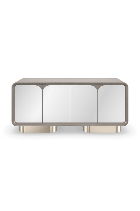   Mirrored 4-Door Media Unit | Oroa.com
