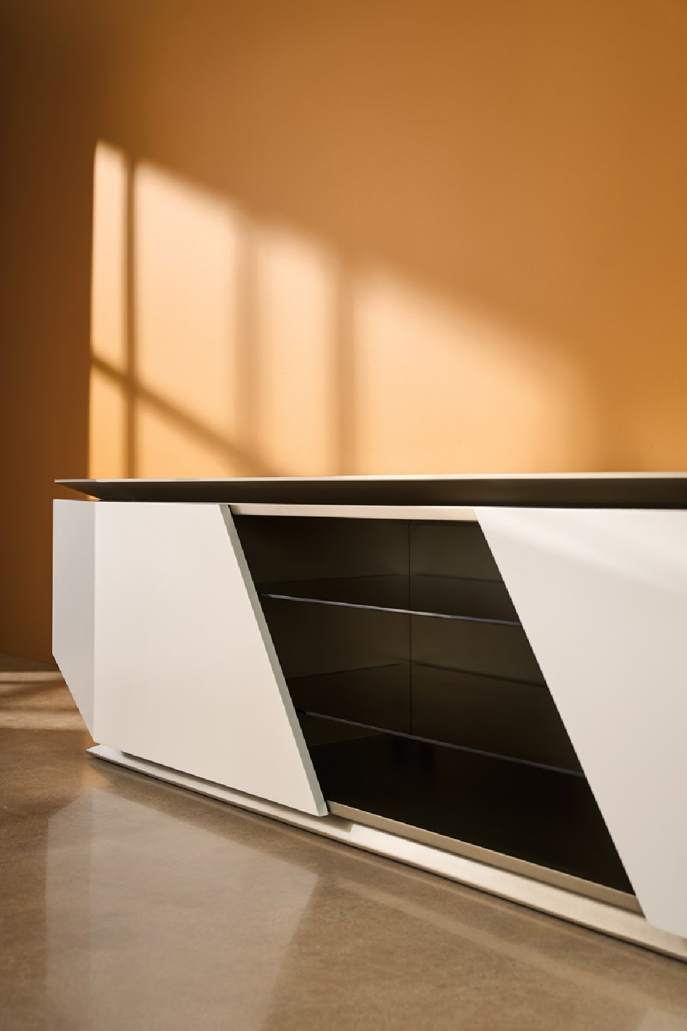   Metallic Modern Media Unit | Oroa.com