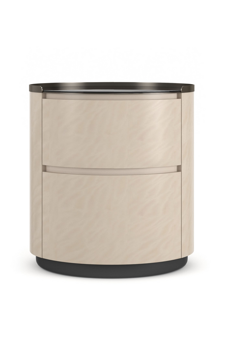   Round 2-Drawer Nightstand | Oroa.com