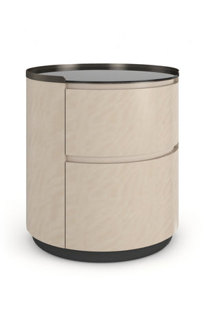   Round 2-Drawer Nightstand | Oroa.com