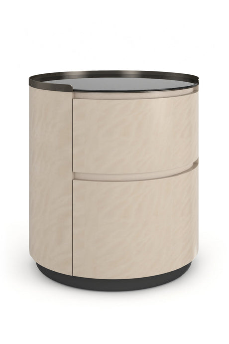   Round 2-Drawer Nightstand | Oroa.com