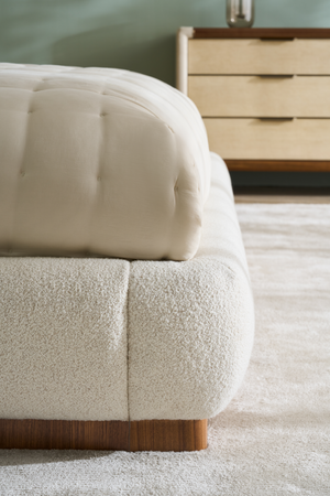   White Bouclé Bed | Oroa.com