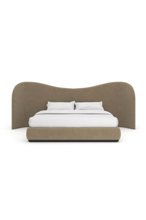   Taupe Velvet Bed | Oroa.com
