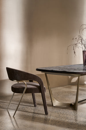   Open-Back Velvet Dining Chair | Oroa.com