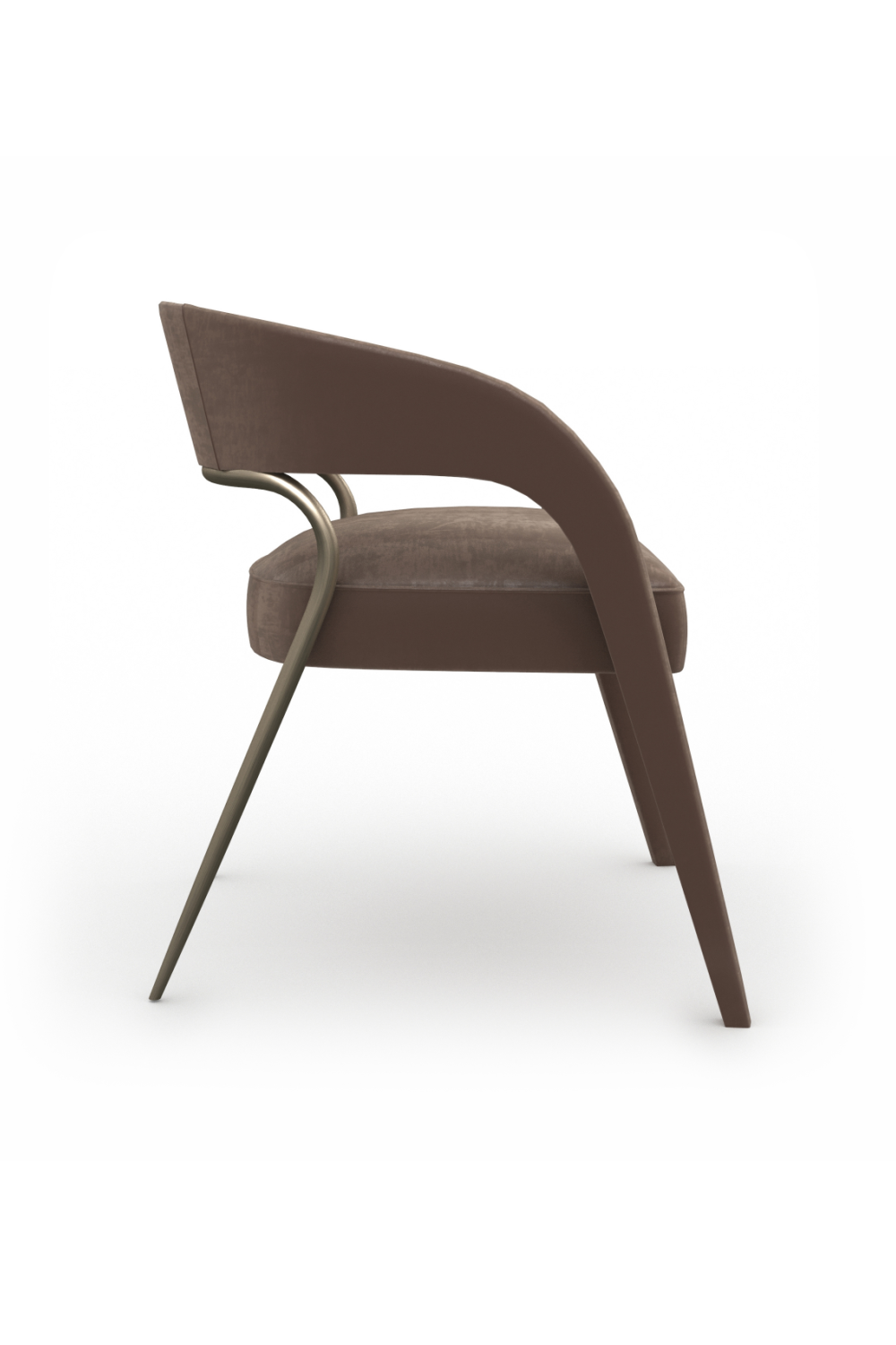   Open-Back Velvet Dining Chair | Oroa.com